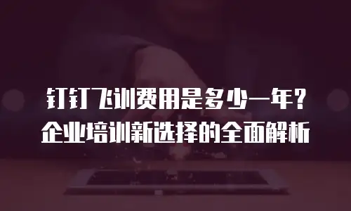 钉钉飞训费用是多少一年？企业培训新选择的全面解析