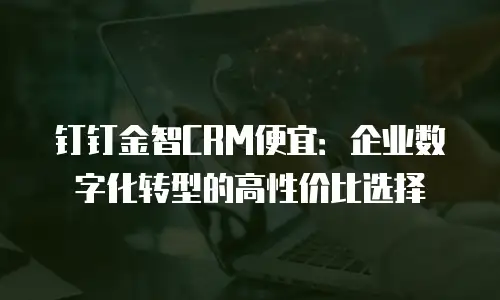 钉钉金智CRM便宜：企业数字化转型的高性价比选择