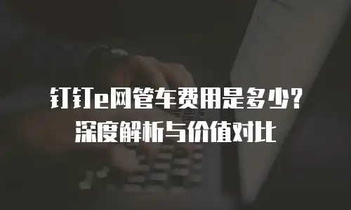 钉钉e网管车费用是多少？深度解析与价值对比