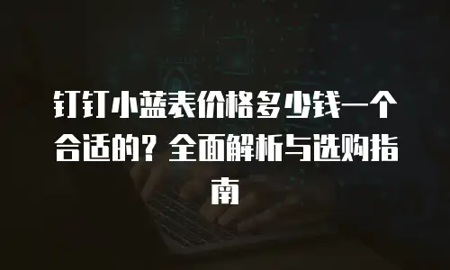 钉钉小蓝表价格多少钱一个合适的？全面解析与选购指南