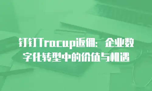 钉钉Tracup返佣：企业数字化转型中的价值与机遇