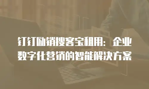 钉钉励销搜客宝租用：企业数字化营销的智能解决方案