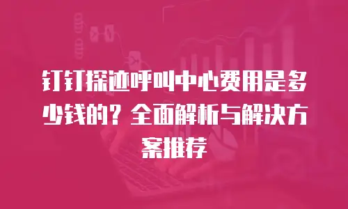 钉钉探迹呼叫中心费用是多少钱的？全面解析与解决方案推荐