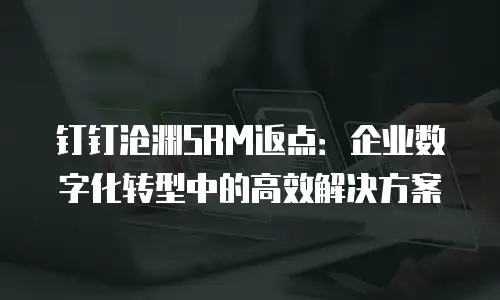 钉钉沧渊SRM返点：企业数字化转型中的高效解决方案