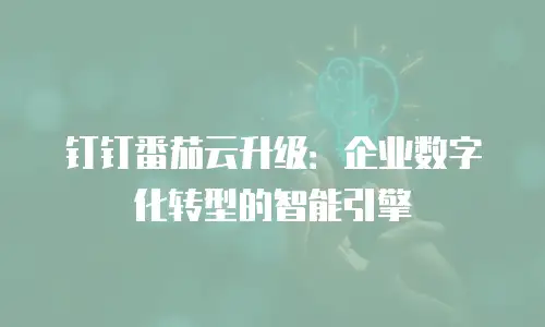 钉钉番茄云升级：企业数字化转型的智能引擎