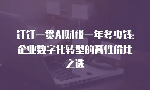 钉钉一贯AI财税一年多少钱：企业数字化转型的高性价比之选