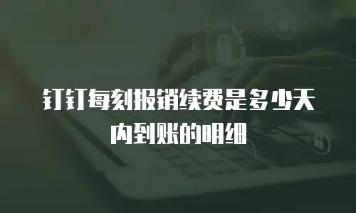 钉钉每刻报销续费是多少天内到账的明细