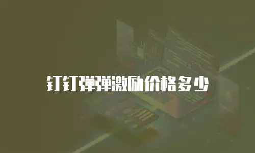 钉钉弹弹激励价格多少