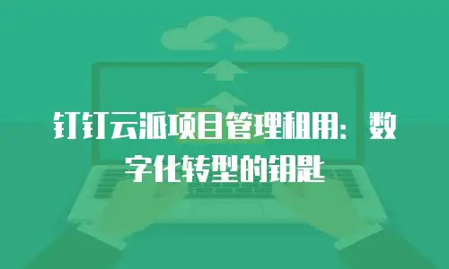 钉钉云派项目管理租用：数字化转型的钥匙