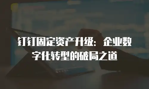 钉钉固定资产升级：企业数字化转型的破局之道