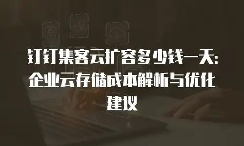 钉钉集客云扩容多少钱一天：企业云存储成本解析与优化建议