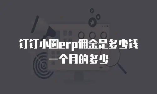 钉钉小圈erp佣金是多少钱一个月的多少