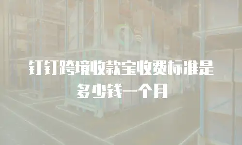 钉钉跨境收款宝收费标准是多少钱一个月