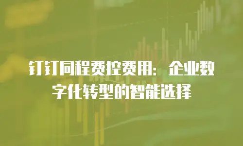 钉钉同程费控费用：企业数字化转型的智能选择