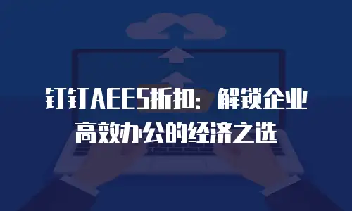 钉钉AEES折扣：解锁企业高效办公的经济之选