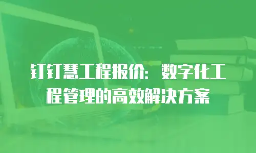 钉钉慧工程报价：数字化工程管理的高效解决方案