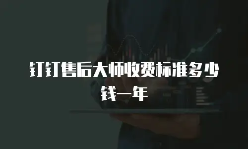 钉钉售后大师收费标准多少钱一年