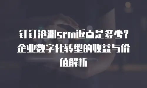 钉钉沧渊srm返点是多少？企业数字化转型的收益与价值解析