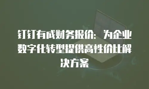 钉钉有成财务报价：为企业数字化转型提供高性价比解决方案