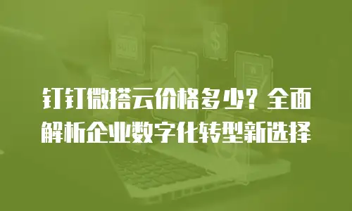 钉钉微搭云价格多少？全面解析企业数字化转型新选择