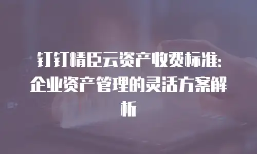 钉钉精臣云资产收费标准：企业资产管理的灵活方案解析