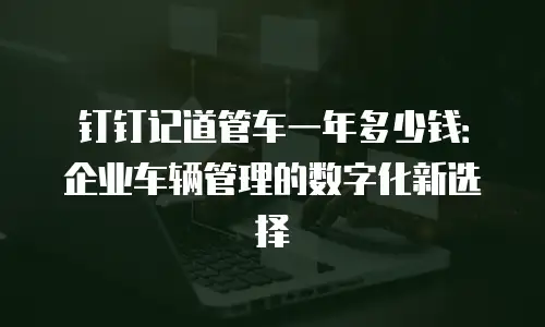 钉钉记道管车一年多少钱：企业车辆管理的数字化新选择