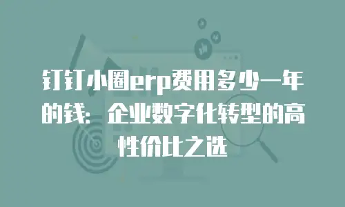 钉钉小圈erp费用多少一年的钱：企业数字化转型的高性价比之选