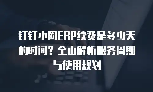 钉钉小圈ERP续费是多少天的时间？全面解析服务周期与使用规划