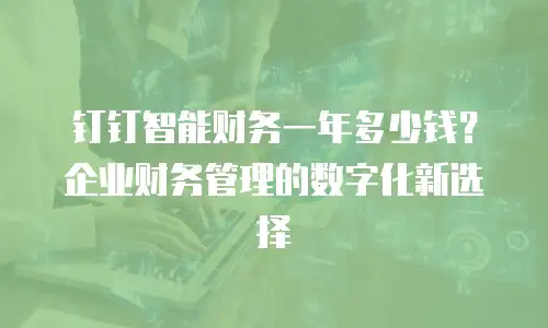 钉钉智能财务一年多少钱？企业财务管理的数字化新选择