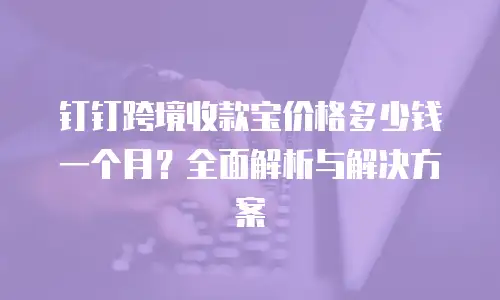 钉钉跨境收款宝价格多少钱一个月？全面解析与解决方案