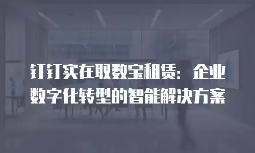 钉钉实在取数宝租赁：企业数字化转型的智能解决方案