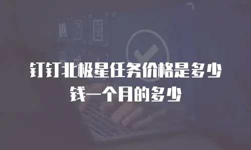 钉钉北极星任务价格是多少钱一个月的多少