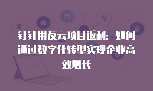 钉钉用友云项目返利：如何通过数字化转型实现企业高效增长