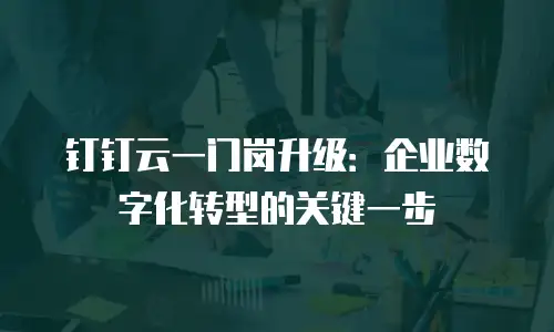 钉钉云一门岗升级：企业数字化转型的关键一步