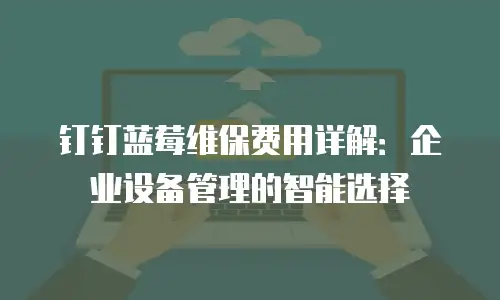 钉钉蓝莓维保费用详解：企业设备管理的智能选择