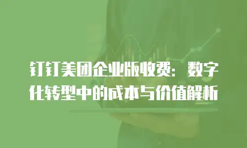 钉钉美团企业版收费：数字化转型中的成本与价值解析