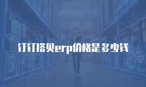 钉钉搭贝erp价格是多少钱
