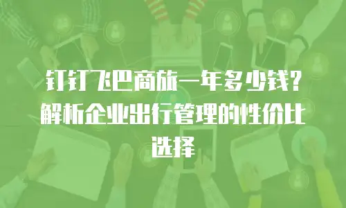 钉钉飞巴商旅一年多少钱？解析企业出行管理的性价比选择