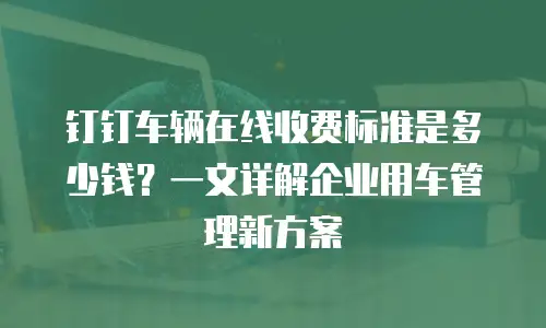 钉钉车辆在线收费标准是多少钱？一文详解企业用车管理新方案