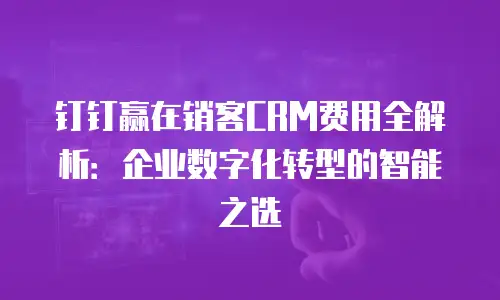 钉钉赢在销客CRM费用全解析：企业数字化转型的智能之选