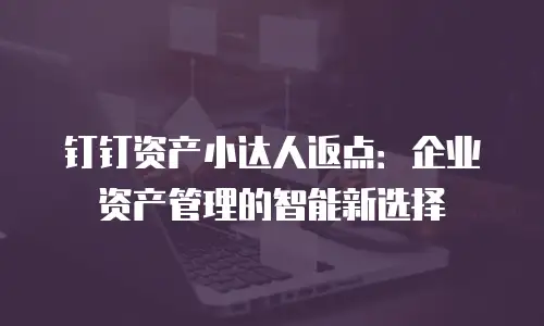 钉钉资产小达人返点：企业资产管理的智能新选择