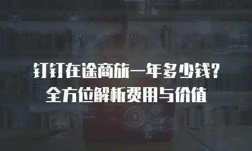 钉钉在途商旅一年多少钱？全方位解析费用与价值
