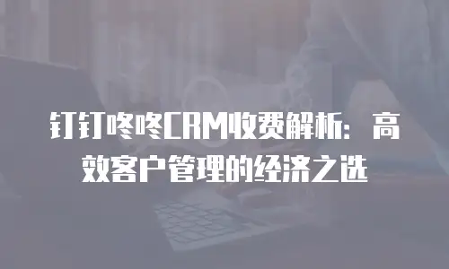 钉钉咚咚CRM收费解析：高效客户管理的经济之选
