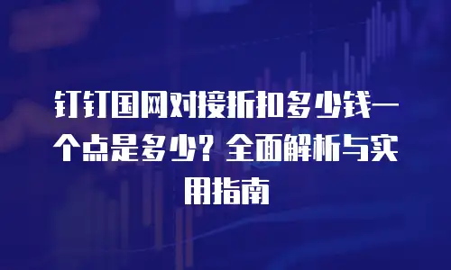 钉钉国网对接折扣多少钱一个点是多少？全面解析与实用指南