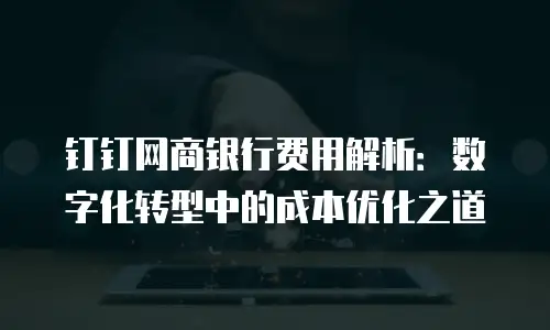 钉钉网商银行费用解析：数字化转型中的成本优化之道