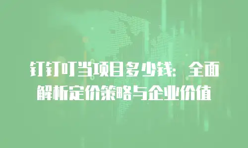 钉钉叮当项目多少钱：全面解析定价策略与企业价值