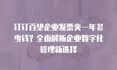 钉钉百望企业发票夹一年多少钱？全面解析企业数字化管理新选择