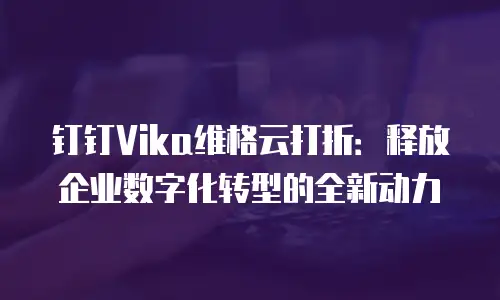 钉钉Vika维格云打折：释放企业数字化转型的全新动力