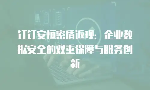 钉钉安恒密盾返现：企业数据安全的双重保障与服务创新