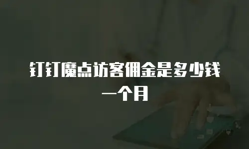 钉钉魔点访客佣金是多少钱一个月